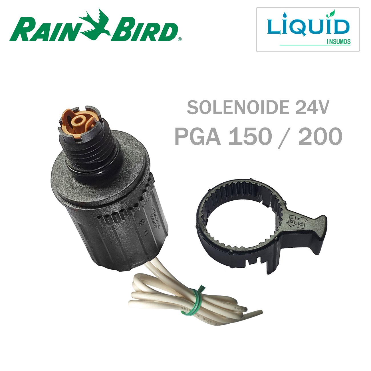 Electroválvula Rain Bird PGA instalada en riego